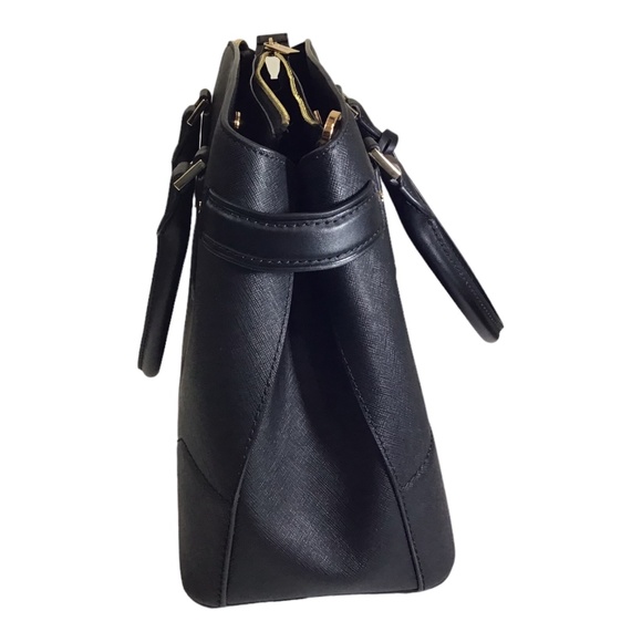 MICHAEL KORS LYNN MK Signature LG EW Satchel Bag Black 38S1CNKS7L See Condition - Picture 5 of 12